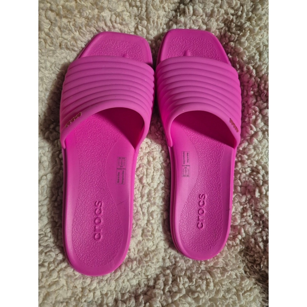Crocs Classic Slide Sandal Bright Pink Women W8